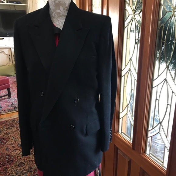 MEN’S WOOL DRESS JACKET LUXURIOUS VINTAGE EXCELLENT LIKE NEW COND SZ: 38R - Picture 7 of 14